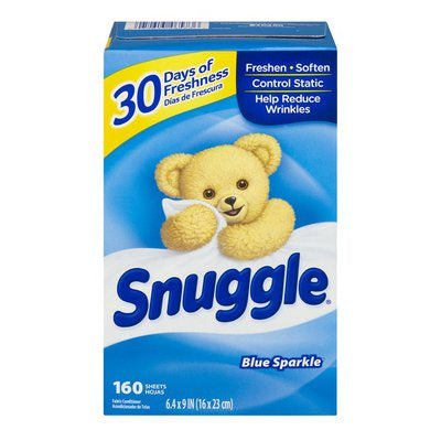 Snuggle Dryer Sheets, Blue Sparkle, 160/ct