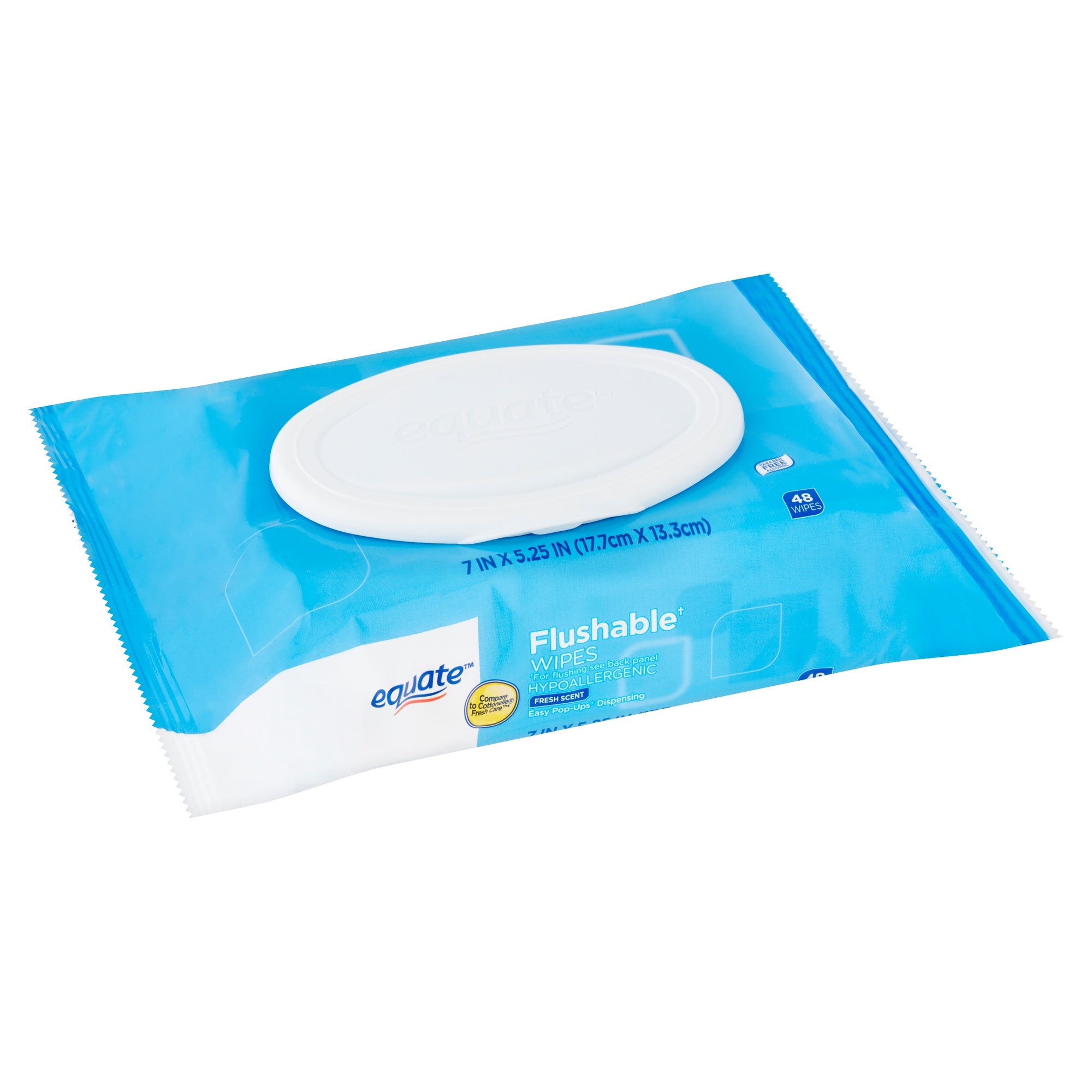 Equate Flushable Wipes, Fresh Scent, 48ct