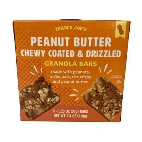 Peanut Butter Chewy Coated & Drizzled Granola Bars, 6 ct