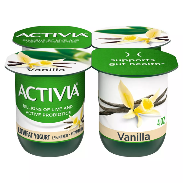 Dannon Activia Yogurt, Vanilla 4oz, 4ct