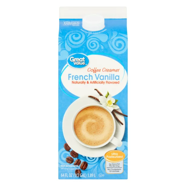 Great Value French Vanilla Coffee Creamer, 64 fl oz