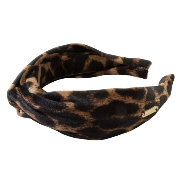 Ruby Willow Luna Twist Band - Leopard Velvet - RW365