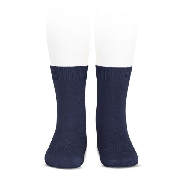 Basic Short Socks Brand Condor 2019-4, Color: Navy Blue