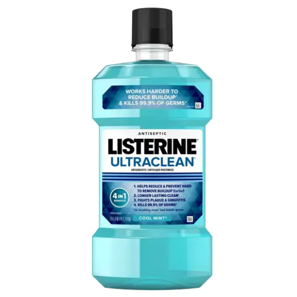 Listerine Mouthwash, Ultraclean Cool Mint 1.5L