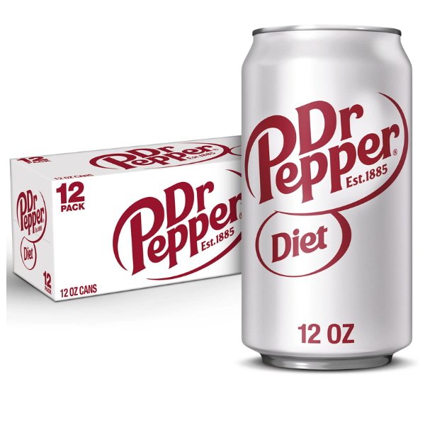 Diet Dr Pepper, 12 pack cans