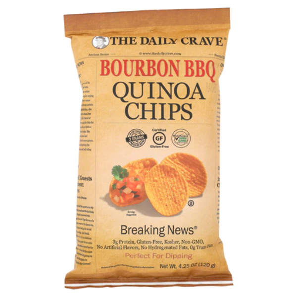 The Daily Crave Quinoa Chips, Bourbon BBQ, 4.25 oz