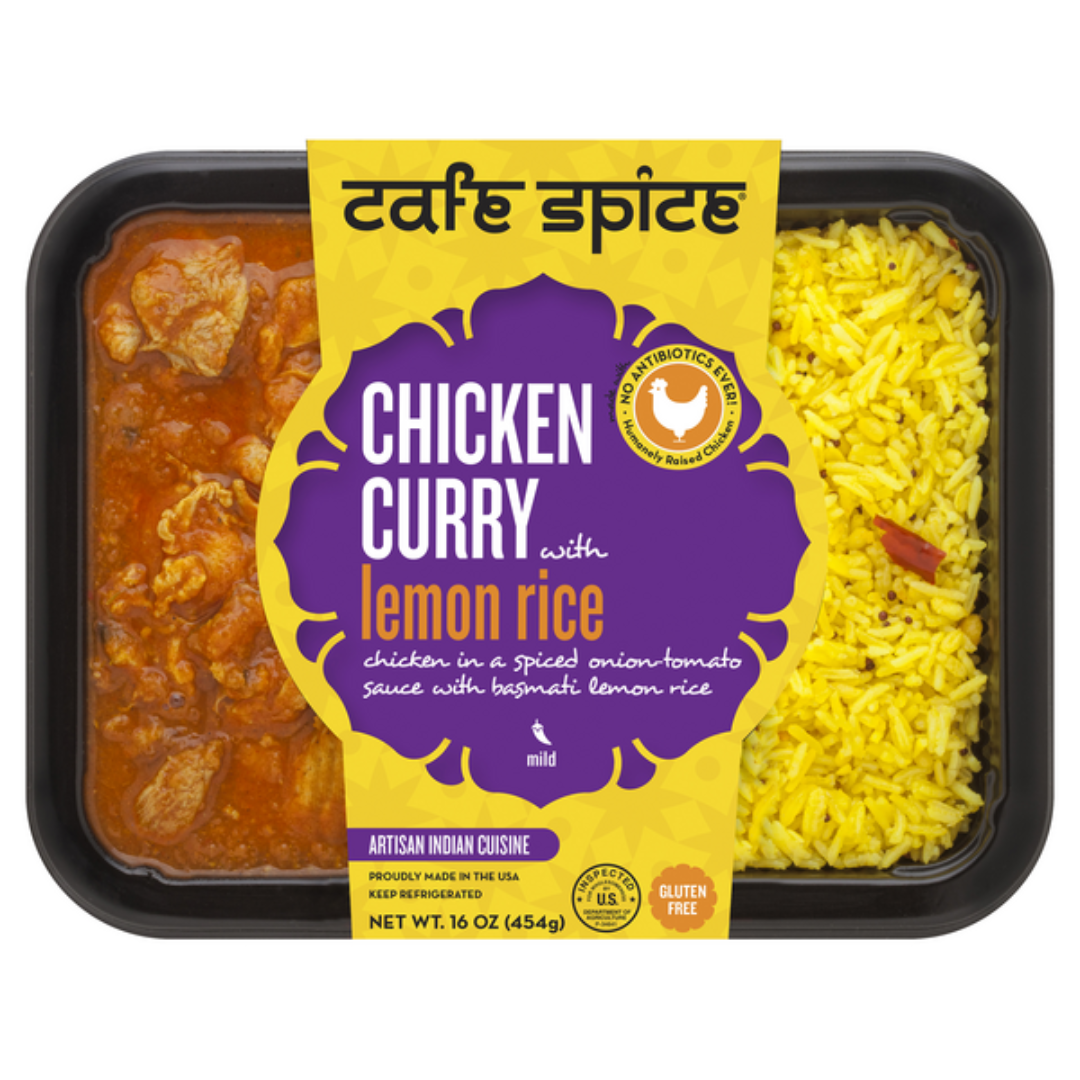 Café Spice Entrée, Chicken Curry with Lemon Rice, 16 oz