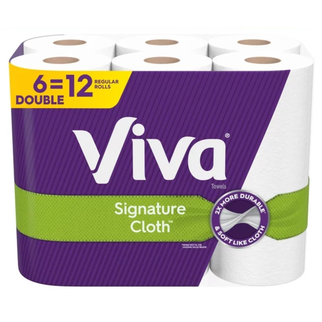 Viva Signature Cloth Paper Towels, 6 Double Rolls