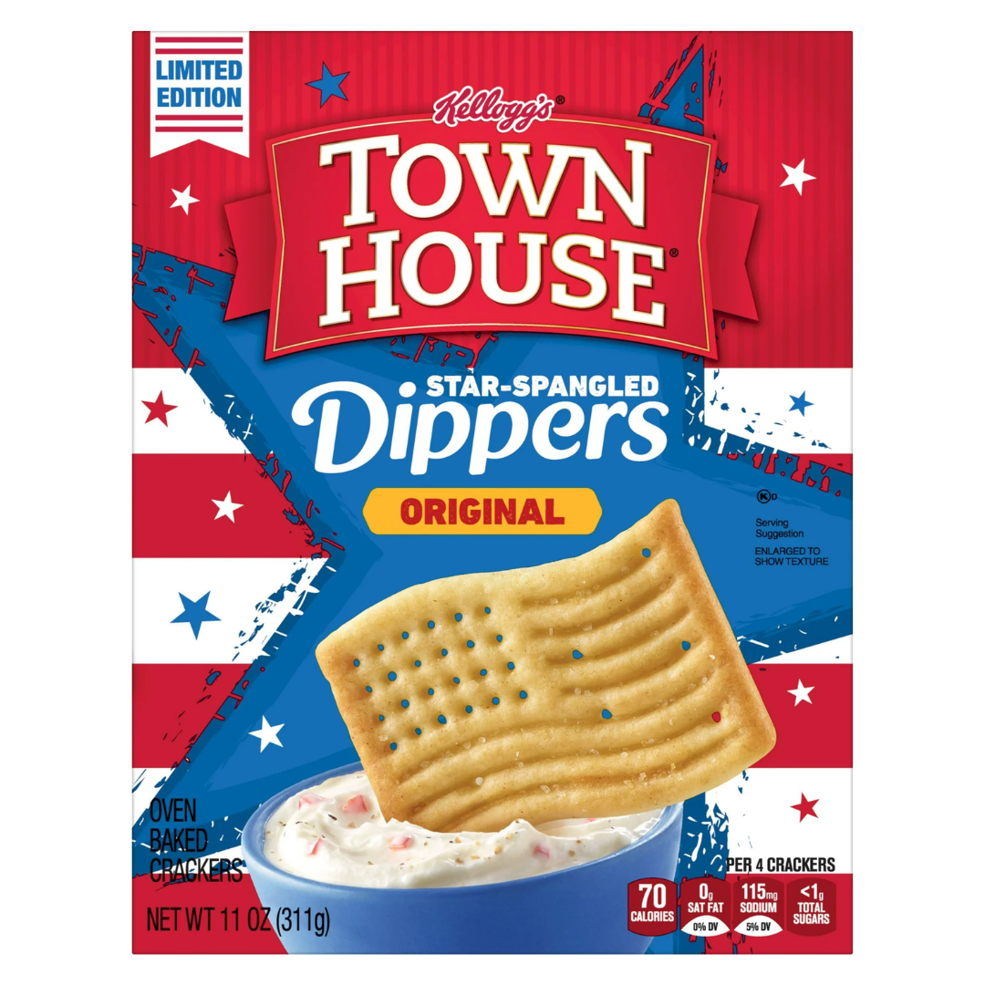 Kellogg's Town House Crackers, Star-Spangled Dippers Original, 11 oz