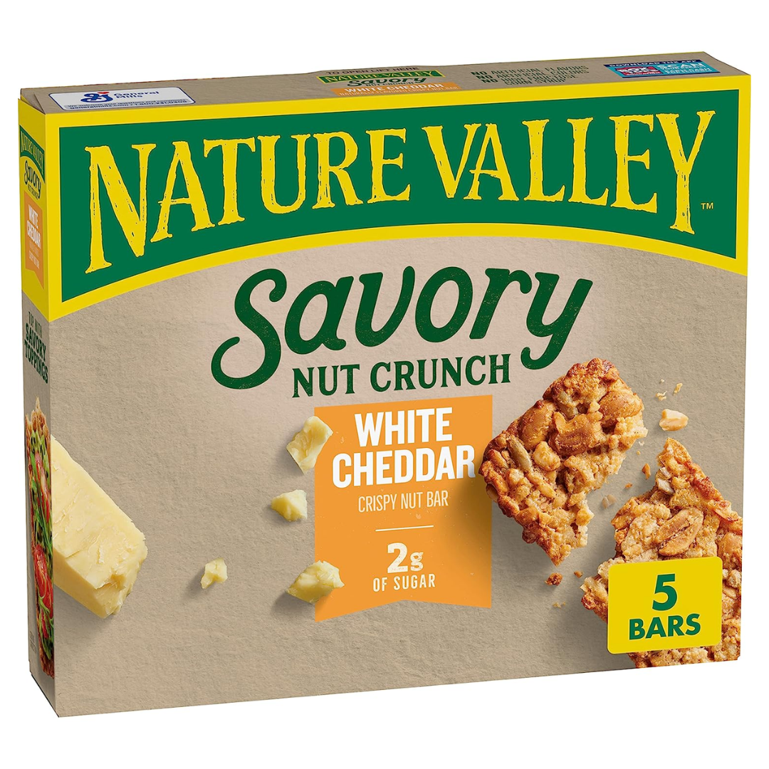 Nature Valley Crispy Nut Bar, White Cheddar 5ct