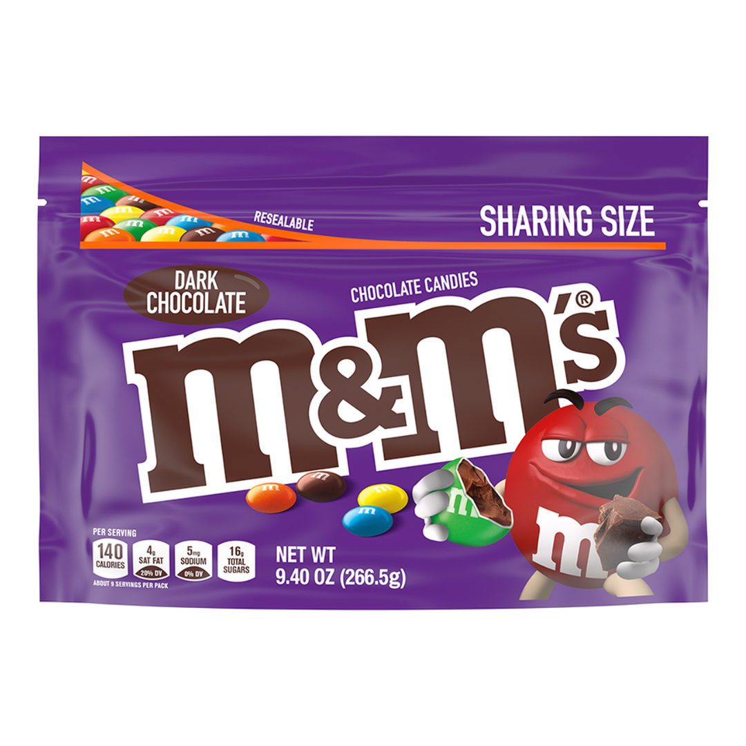 M&M's Chocolate Candy, Dark Chocolate,  9.4oz