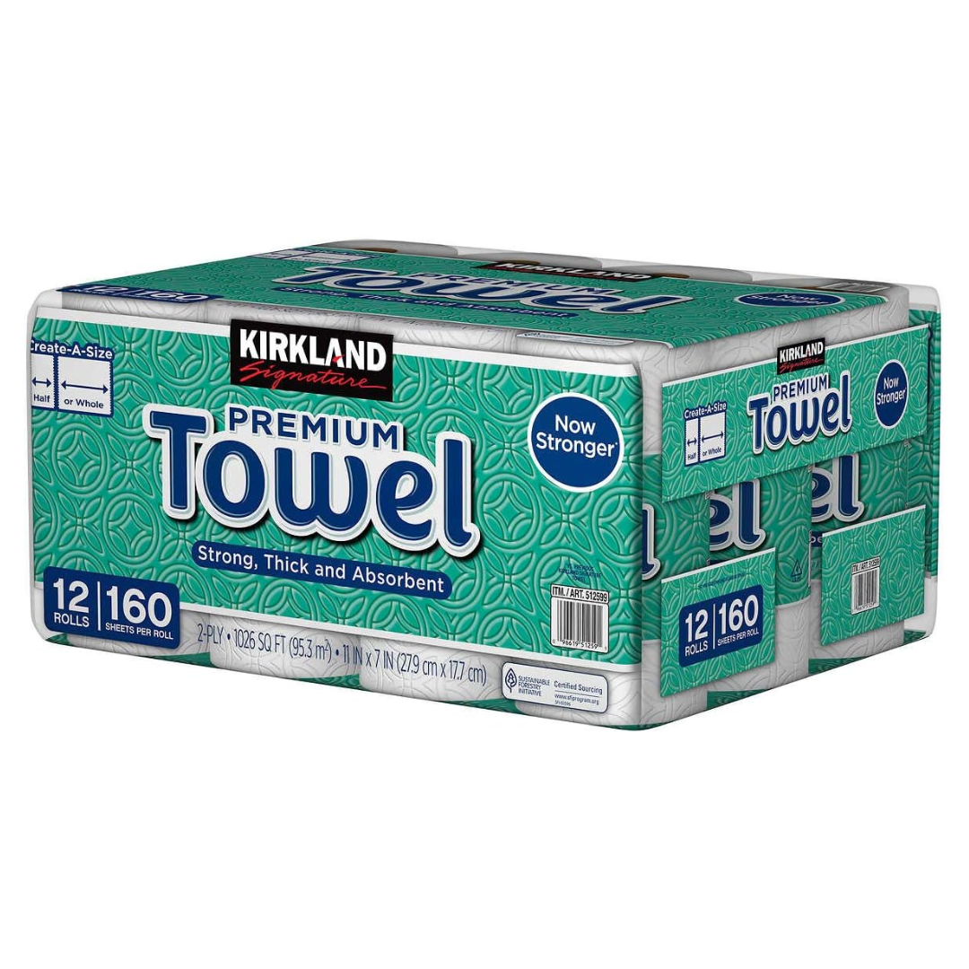 Kirkland Paper Towel, Premium, 12 Rolls/Bulk Pack