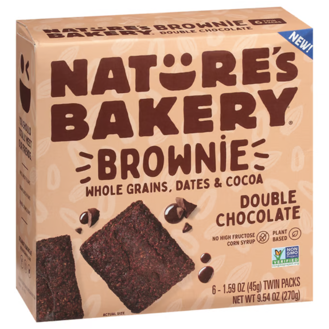 Nature's Bakery Brownie, Double Chocolate 6ct