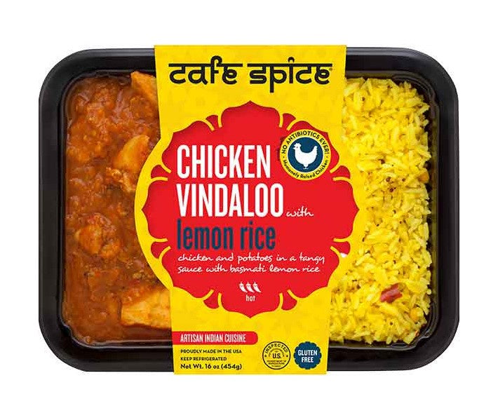 Cafe Spice Entree, Chicken Vindaloo & Rice, 16 oz