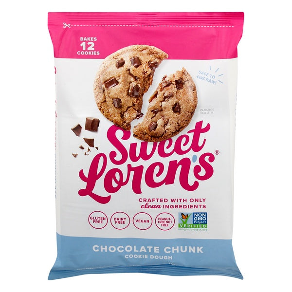 Sweet Loren's Gluten Free Dairy Free Cookie Dough, Chocolate Chunk, 12oz