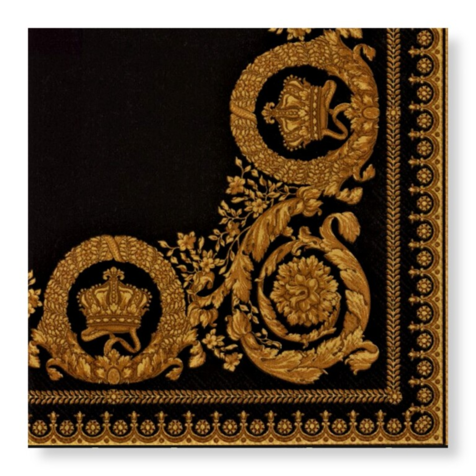 Manor Road Golden Crown Luncheon Napkins 33x33 20Pk