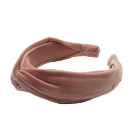 Ruby Willow Luna Twist Band - Dusky Pink Velvet - RW356