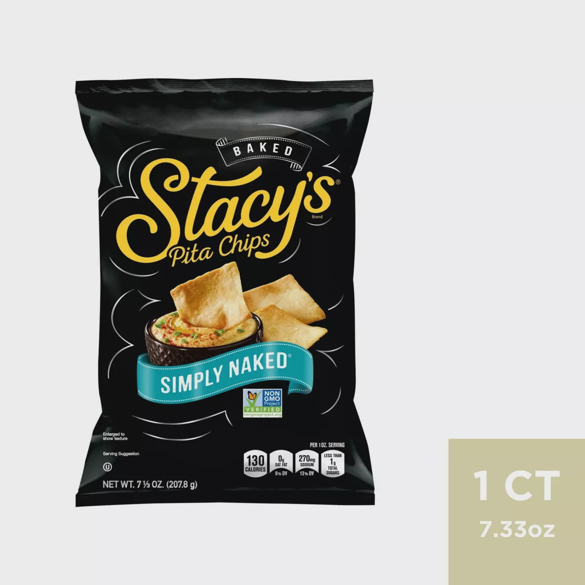 Stacy's Pita Chips, Simple Naked, 7.33oz