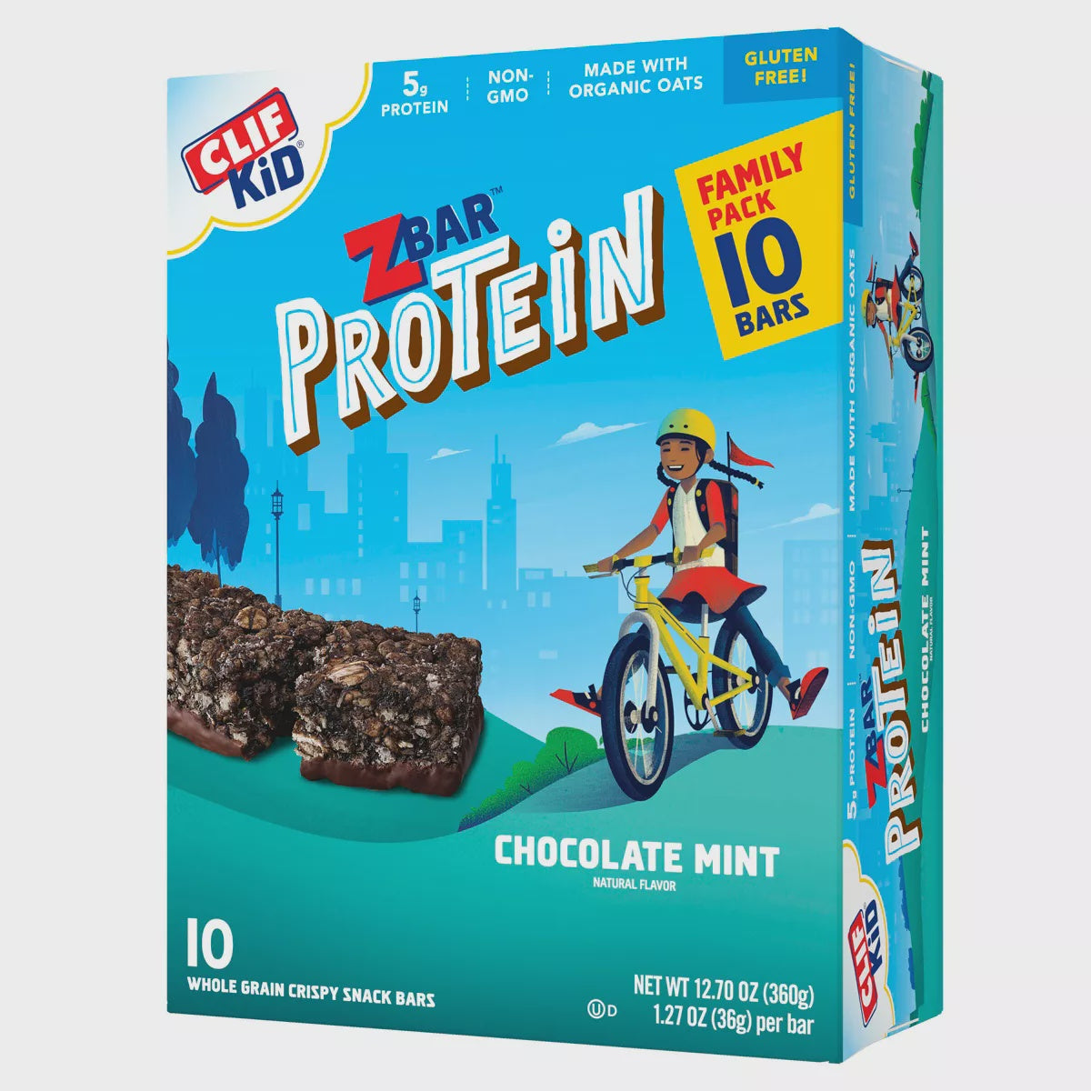 Clif kid Zbar, Chocolate Mint, 10ct