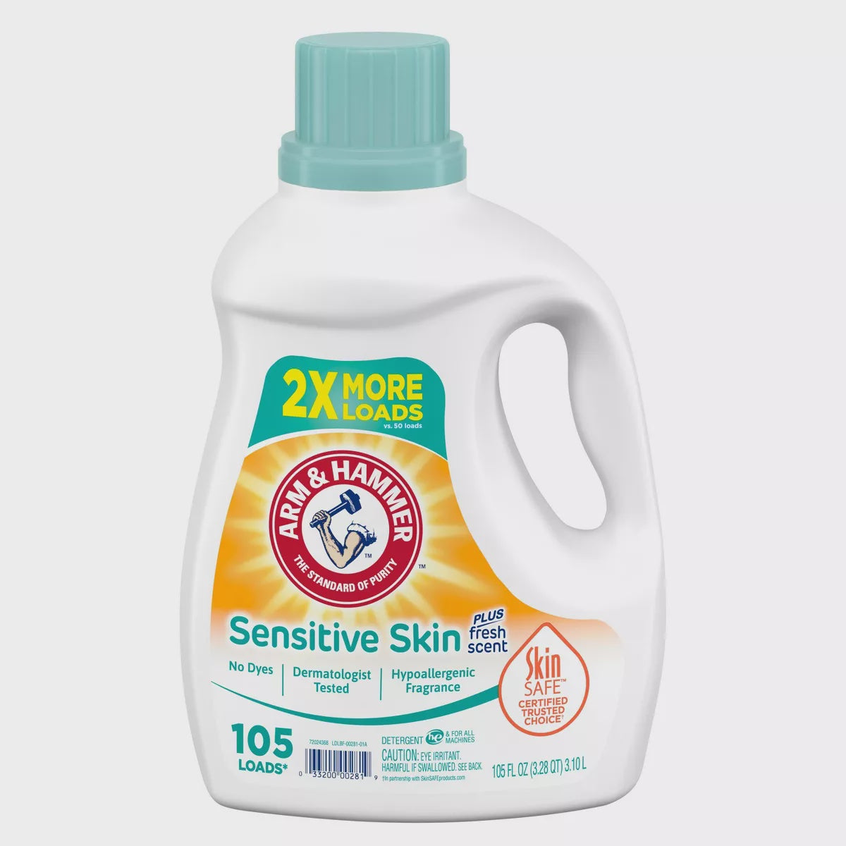 Arm & Hammer Laundry Soap, Sensitive Skin Plus Fresh Scent 105oz