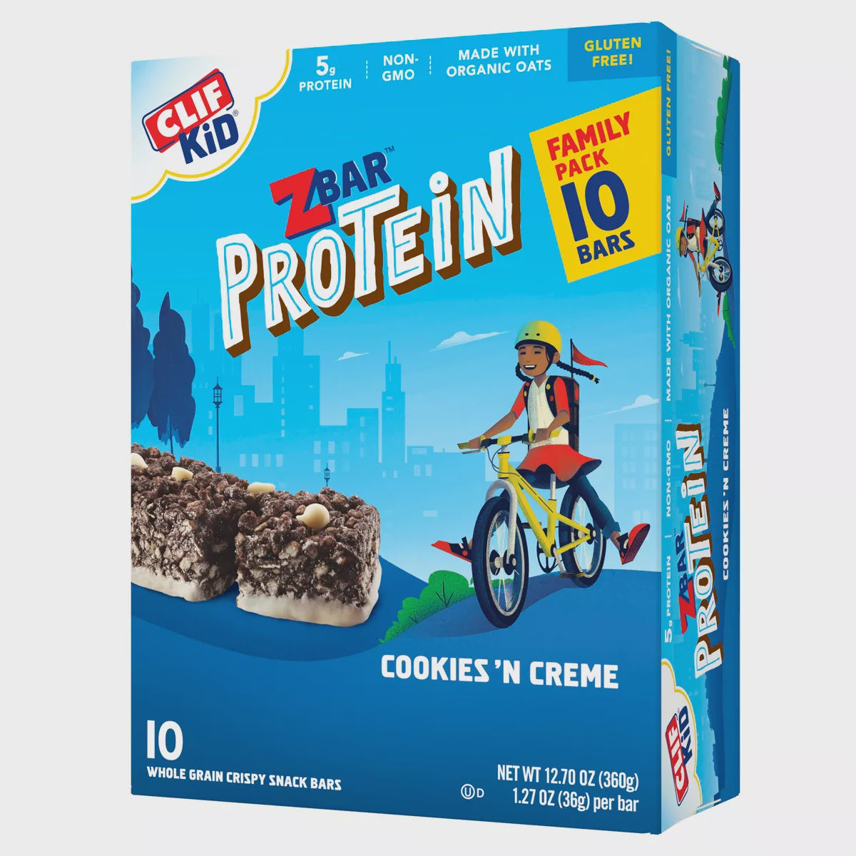 Clif Kid ZBar, Cookies 'n Cream, 10ct