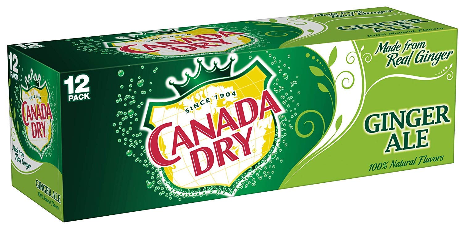 Canada Dry Soda, Ginger Ale, 12 cans