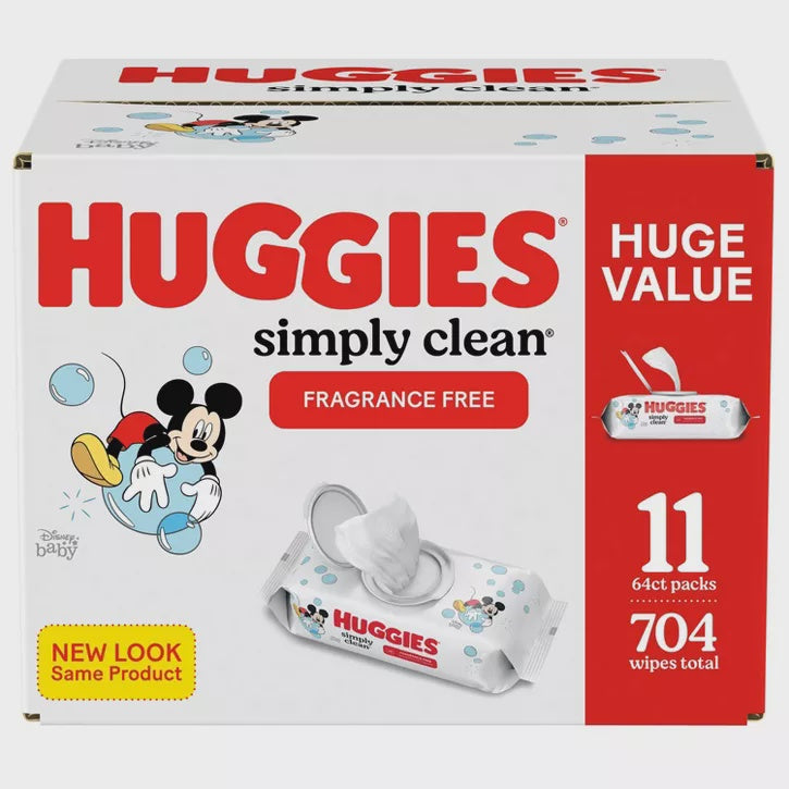 Huggies Simply Clean Unscented Baby Wipes - Delivery Within 1 Week