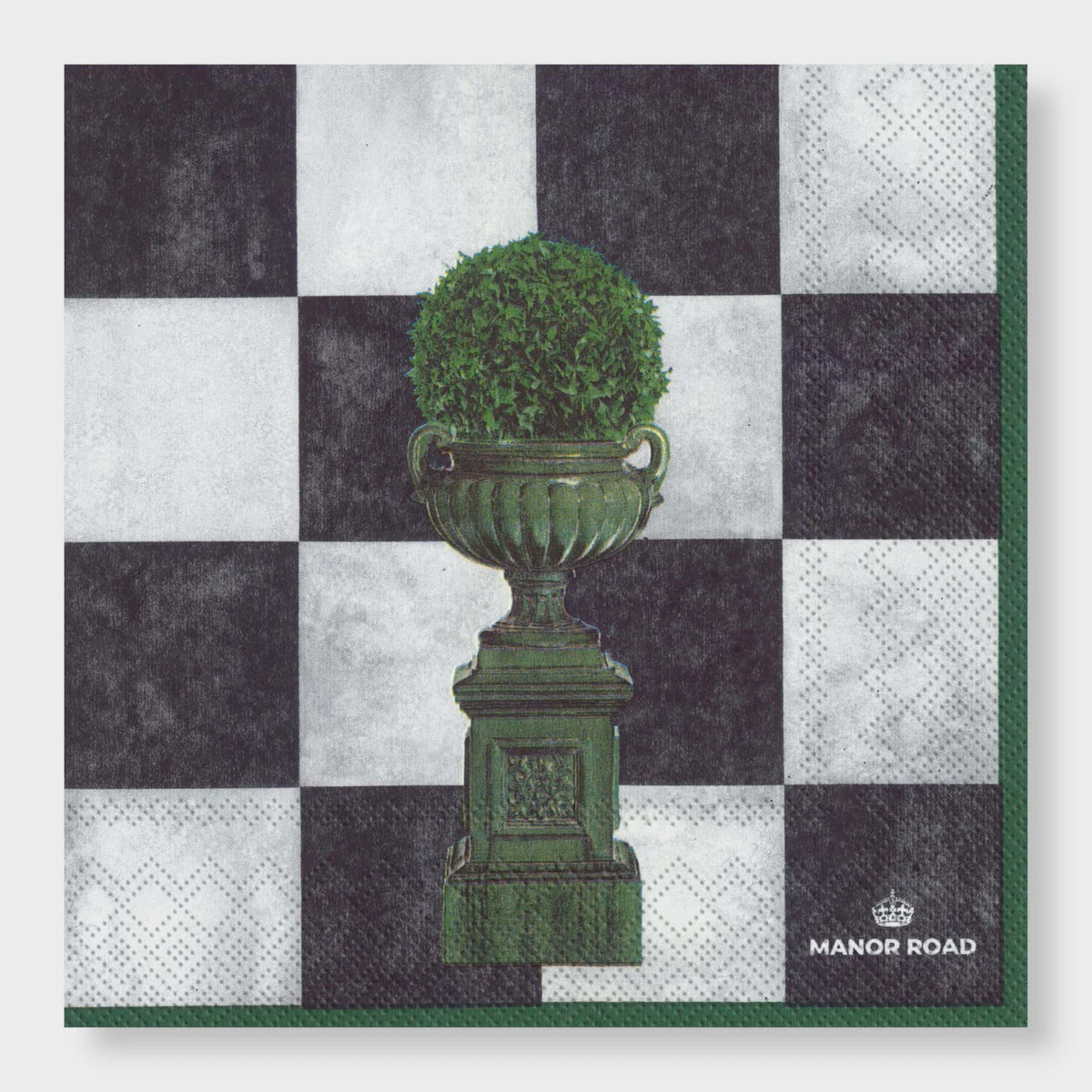 Manor Road Courtyard Green Luncheon Napkins, 33x33 20pk