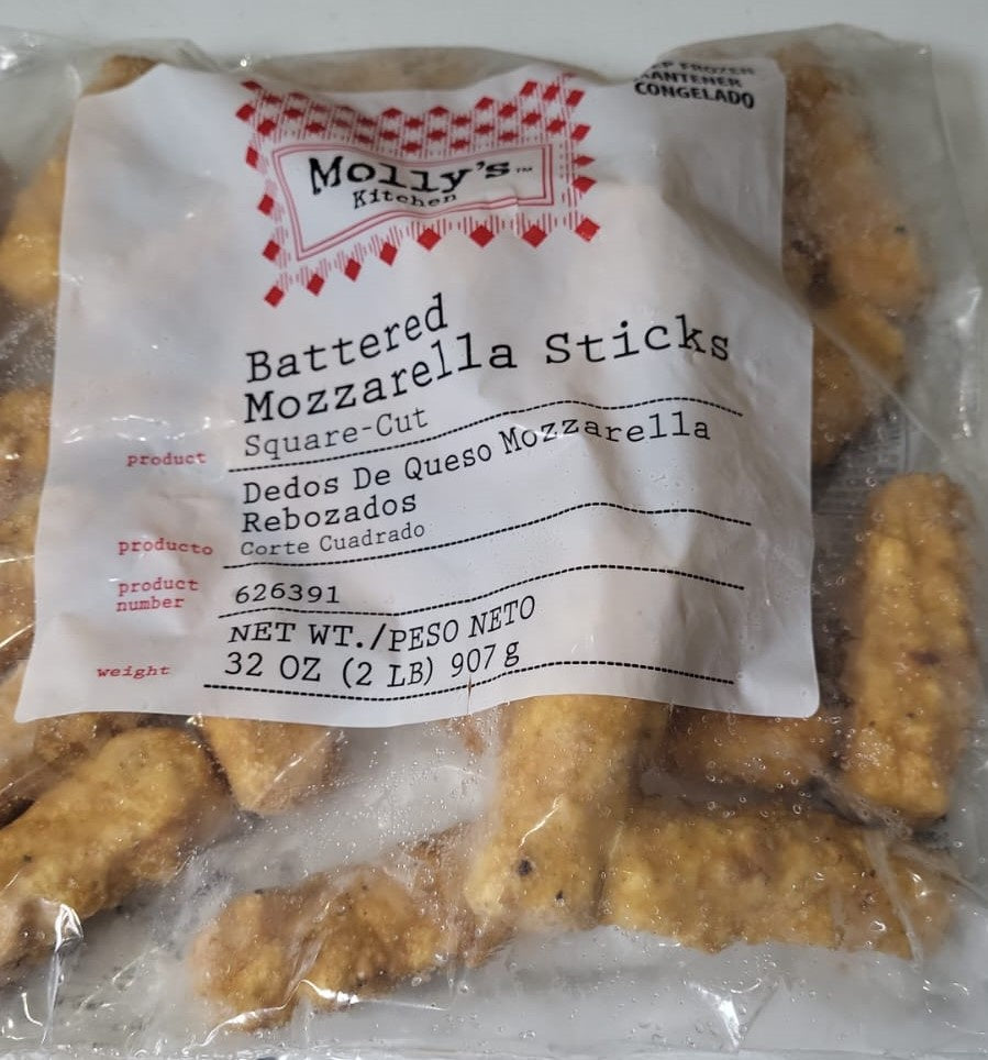 Molly's Kitchen Battered Mozzarella Sticks, 2 lbs