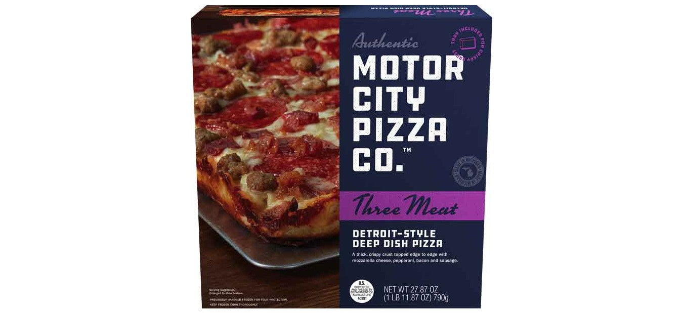 Motor City Pizza Detroit-Style Pizza, 3-Meat, 27.87oz