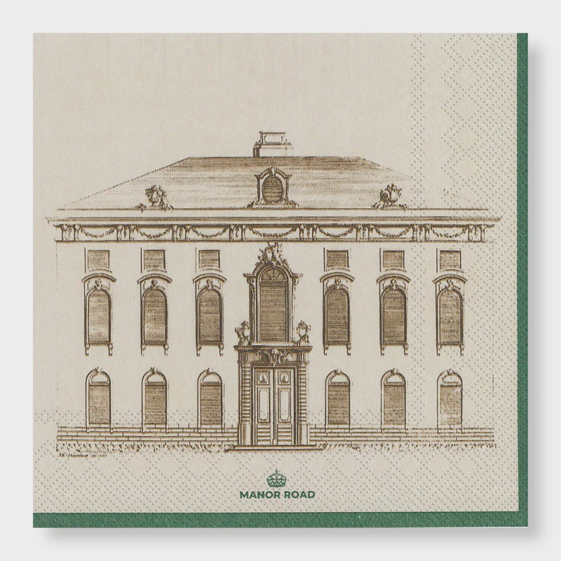 Manor Road Country Manor Cocktail Napkins, 25x25, 20Pk