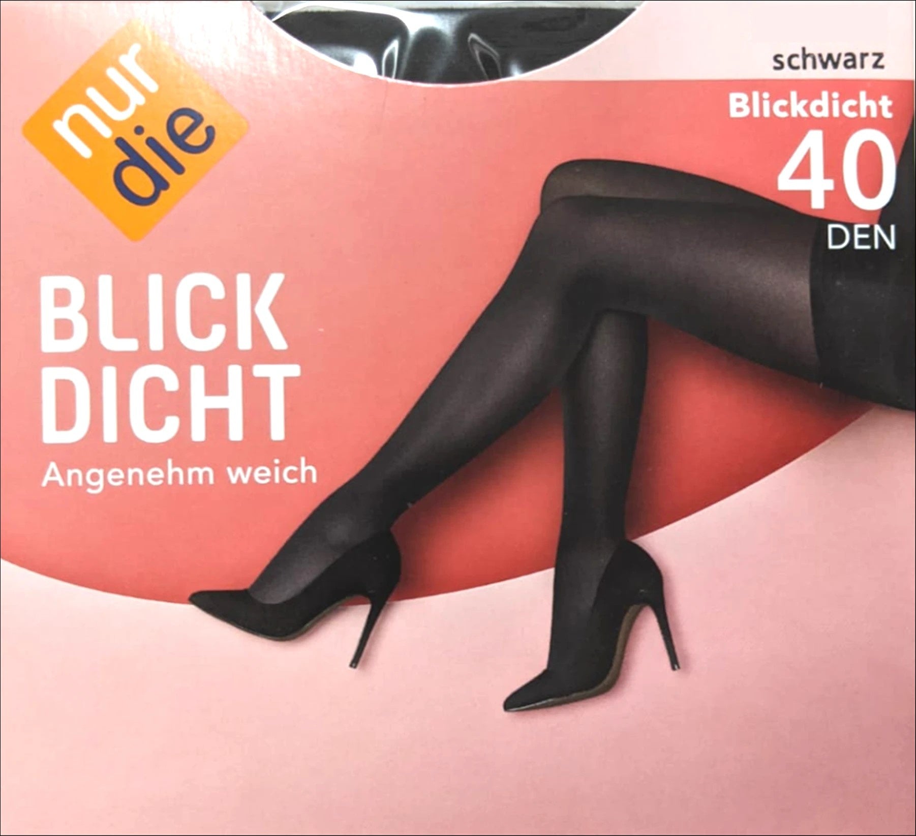 Nur Die Tights Opaque, Schwarz (Black), 40 Den., Large