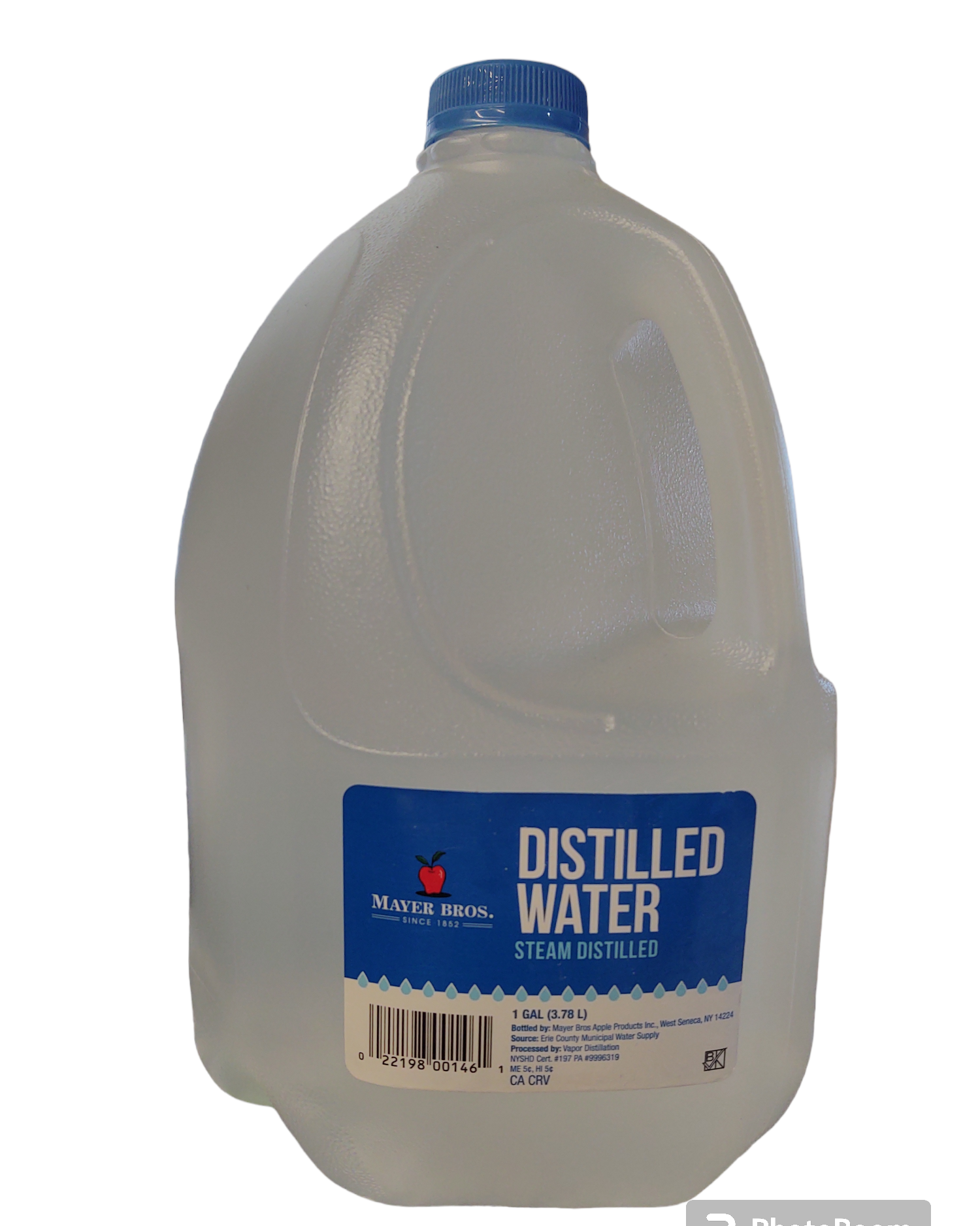 Mayer Bros Distilled Water, 1 gallon