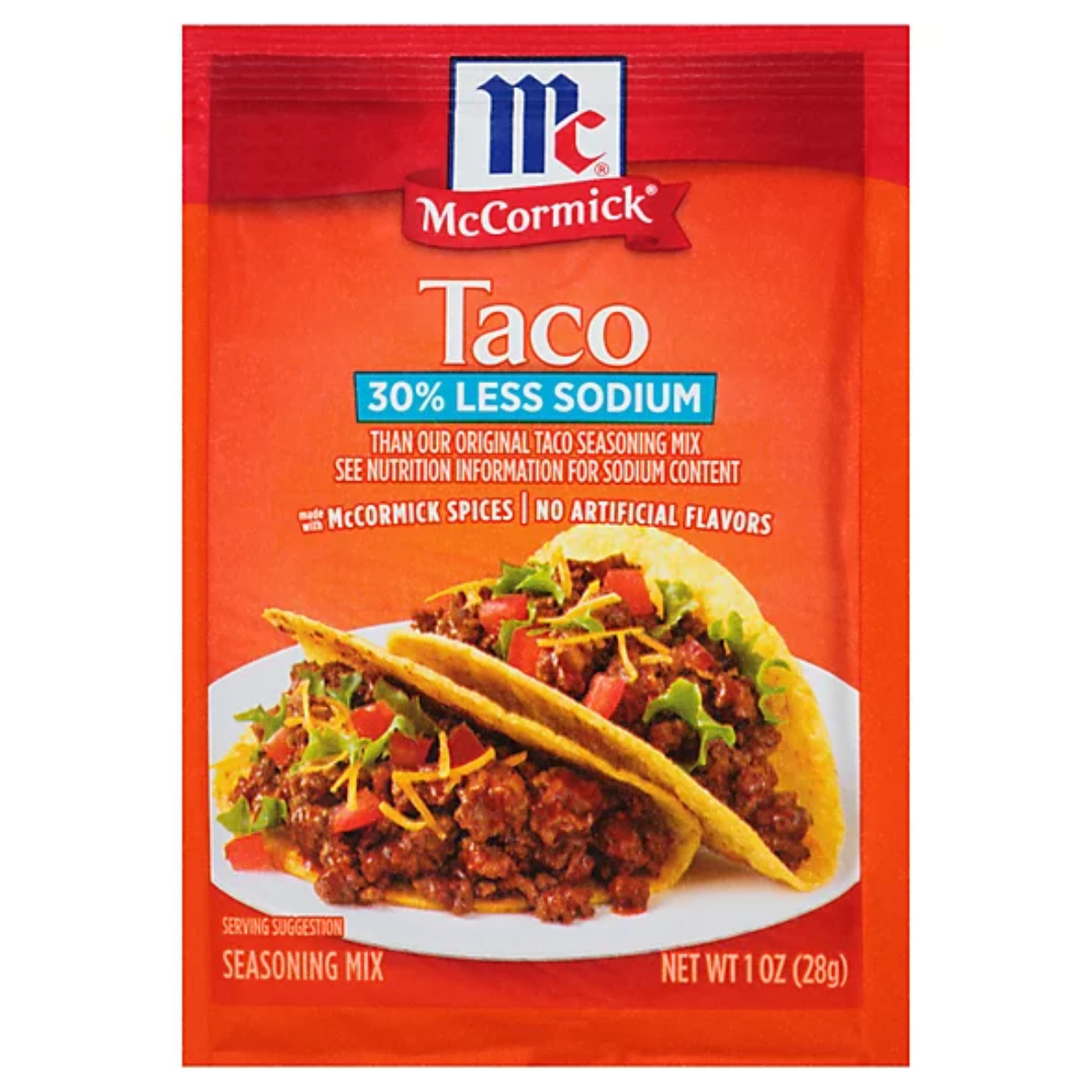 McCormick Taco Mix, 30% Less Sodium 1pkt