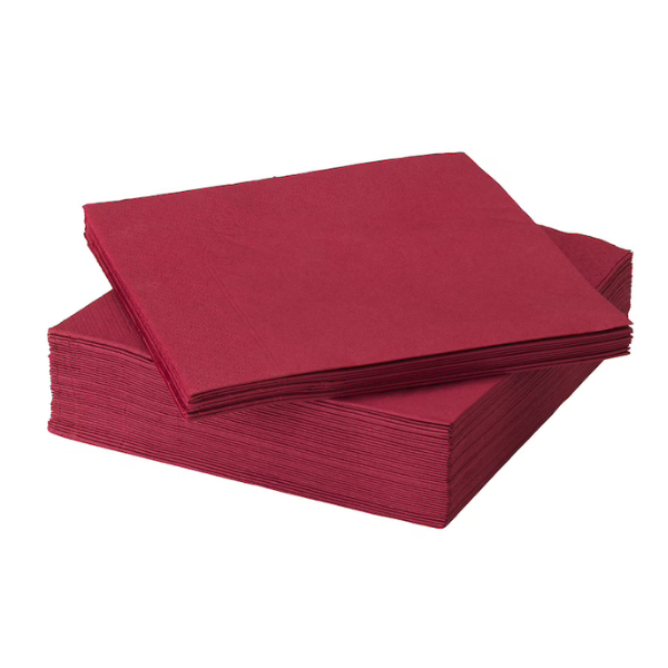 IKEA Fantastisk Napkins, 15.75" Dark Red, 50ct