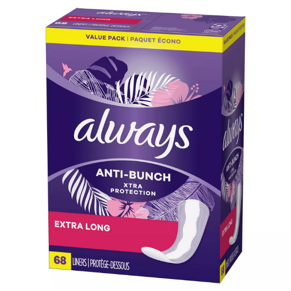 Always Liners, Extra Long, Value Pack 68ct