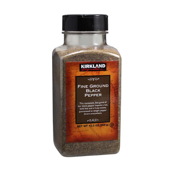 Kirkland Black Pepper, Fine Ground, 12.3 oz