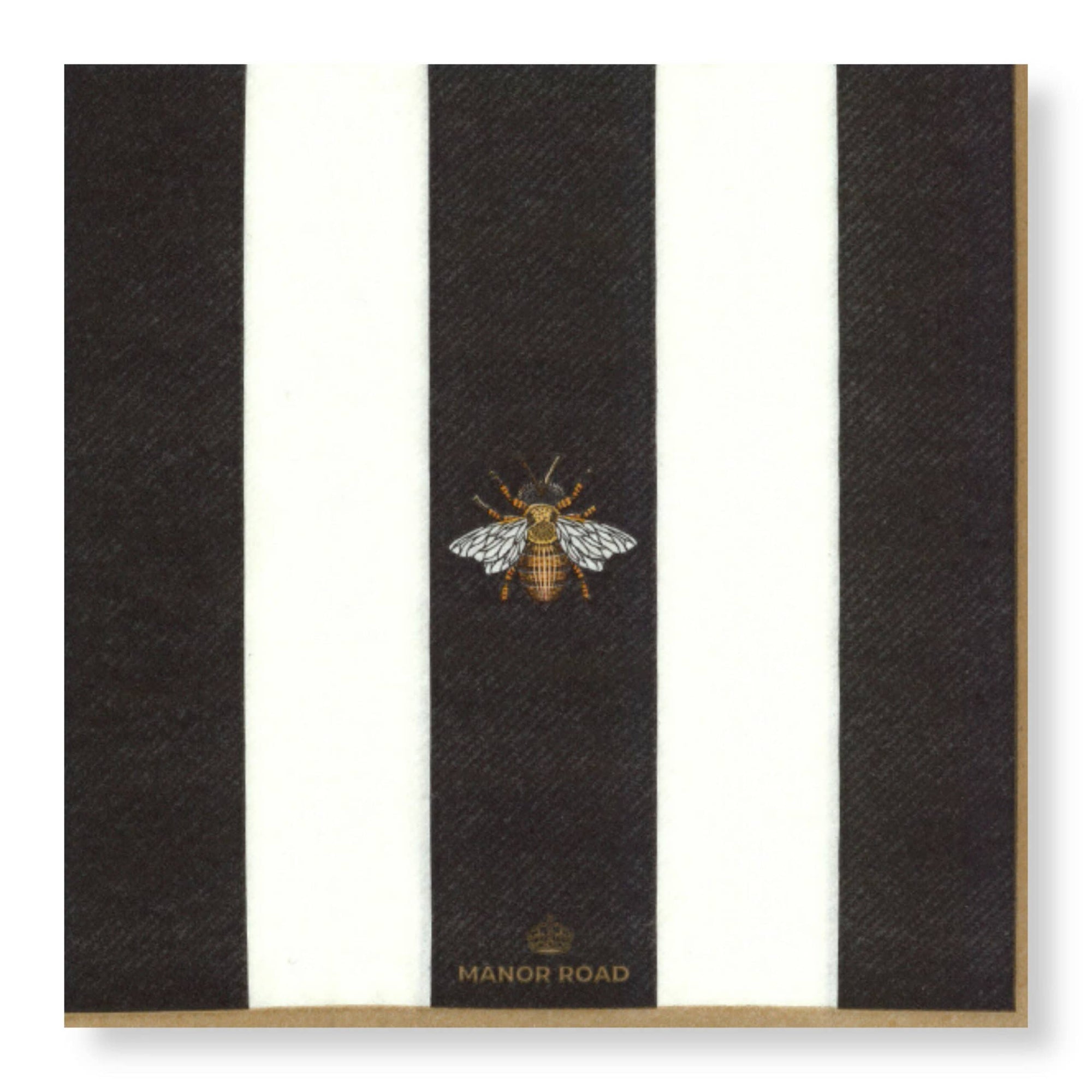 Manor Road The Striped Bee Cocktail Napkins, 25x25, 20Pk