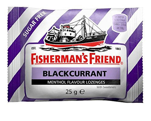 Fisherman's Friends Lozenges, Blackcurrent Menthol, 25g