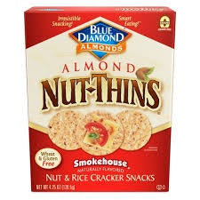 Blue Diamond Rice Crackers, Nut-Thins, Smokehouse, 4.25 oz-