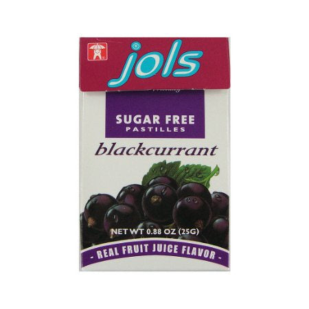 Jols Sugar Free Pastilles, Blackcurrant, 25g/.88oz