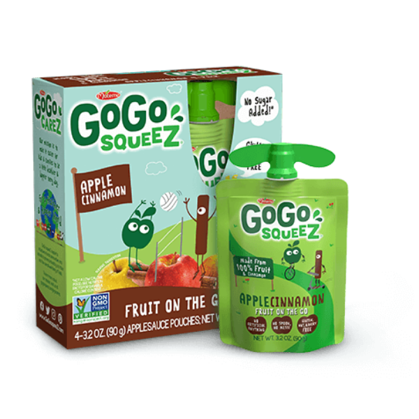 GoGo Squeez, Fruit on the go, Apple Cinnamon 4ct