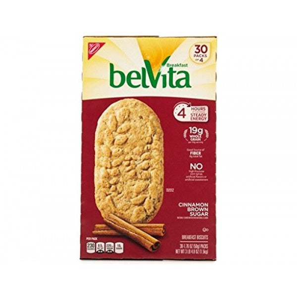 Belvita Breakfast Biscuits, Cinnamon Brown Sugar 25 packs, 1.76 oz each