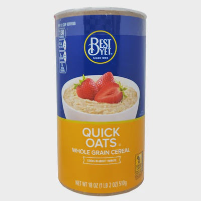 Best Yet Cereal,  Quick Oats, 42.0 Oz