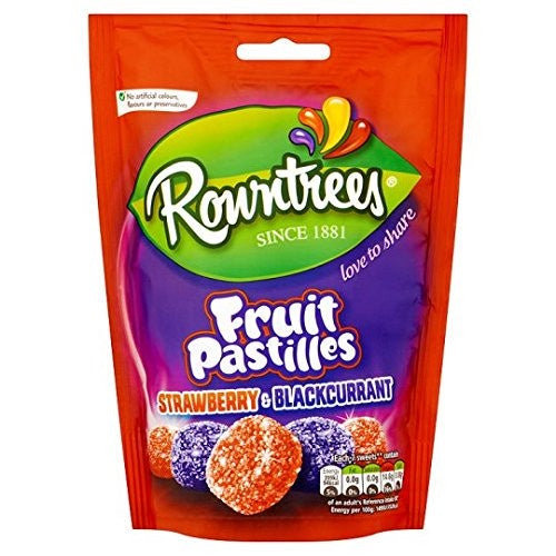 Rowntrees Fruit Pastilles, Strawberry & Blackcurrant 143g