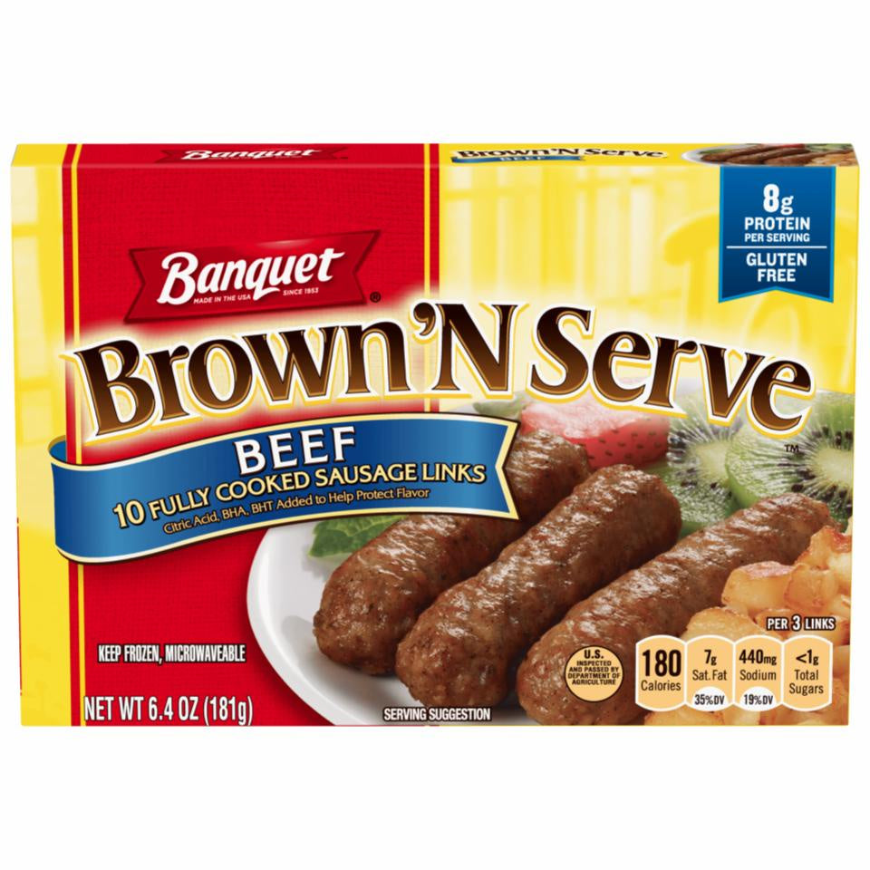 Banquet Sausage, Beef, 6.4Oz