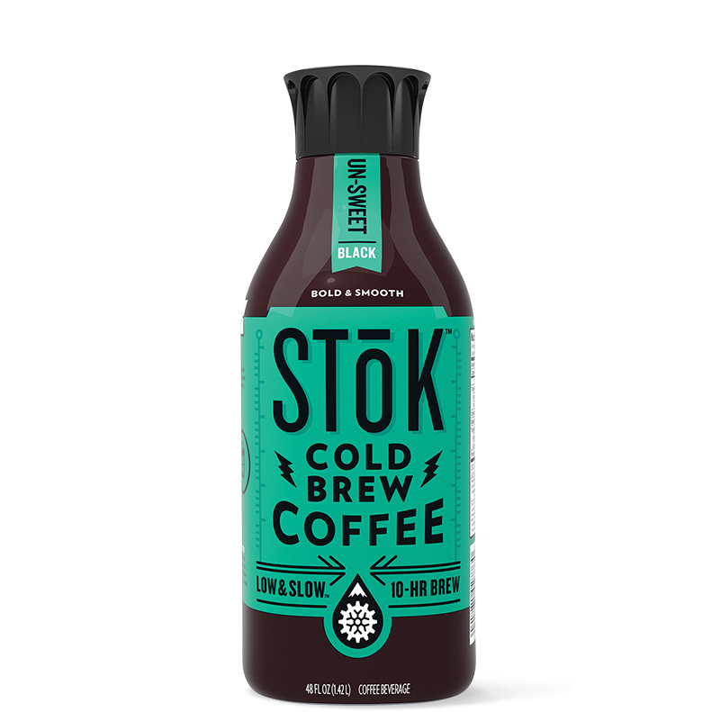 Stok Cold Brew Coffee Un-Sweet Black, 48 fl oz