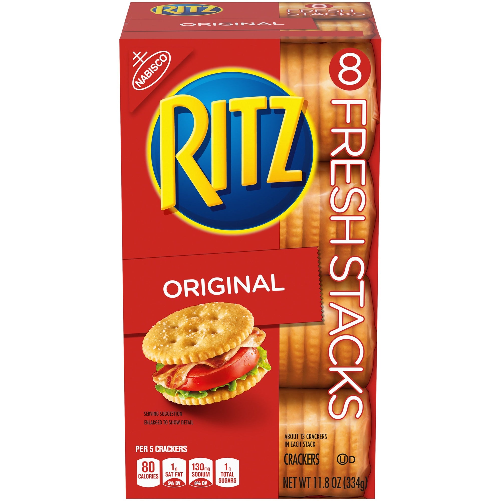 Nabisco Crackers, Ritz, Original, 8 Fresh Stacks, 11.8oz