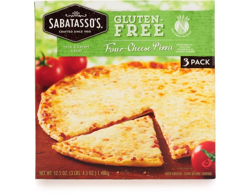 Sabatasso's Gluten-Free Pizza Four Cheese 3 pack