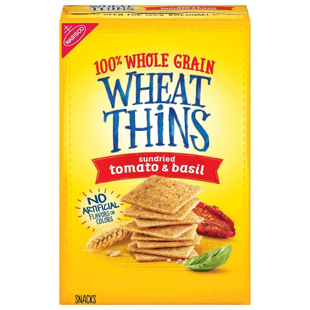 Nabisco Crackers, Wheat Thins, Sundried Tomato & Basil, 8.5 Oz